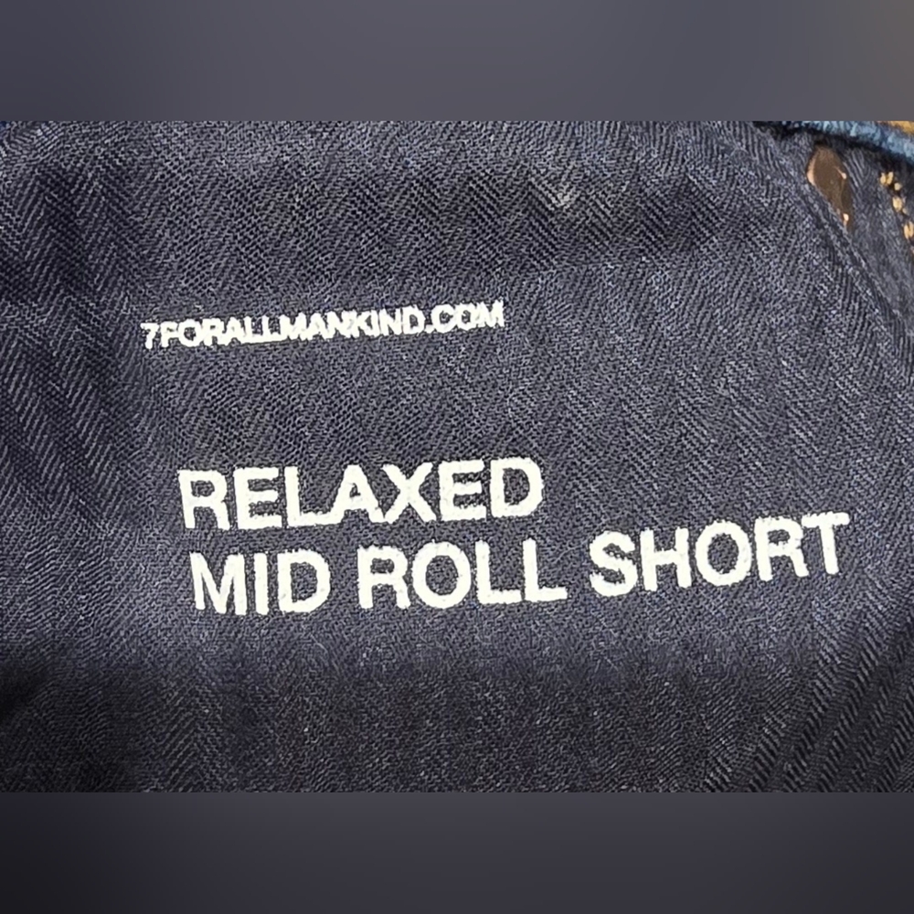 7 For All Mankind Relaxed Mid Roll Shorts Size 26 - Picture 7 of 9